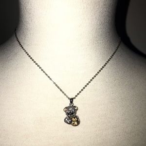 Swarovski teddy bear necklace